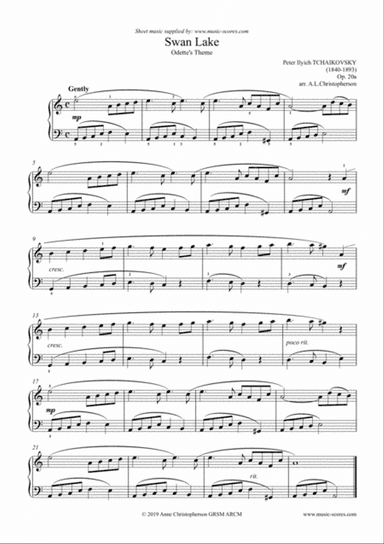 Swan Lake - Odette's Theme - Piano