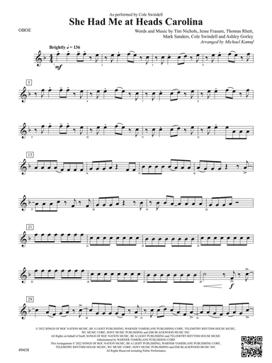 She Had Me at Heads Carolina: Oboe