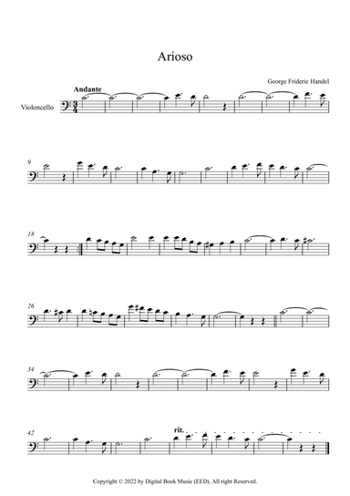 Arioso - George Frideric Handel (Cello)