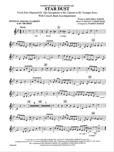 Star Dust: Solo Clarinet