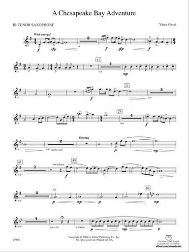 A Chesapeake Bay Adventure: B-flat Tenor Saxophone