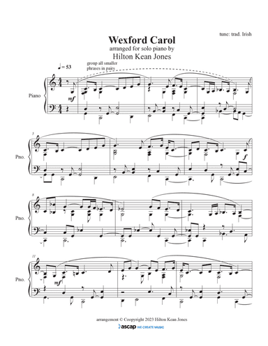 Wexford Carol (solo piano)