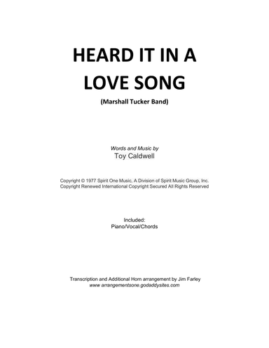 Heard It In A Love Song