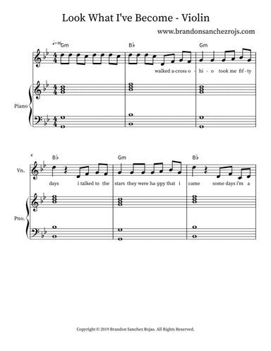 Look What I've Become - Violin