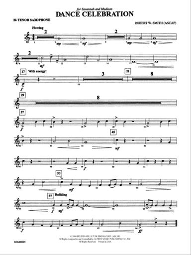 Dance Celebration: B-flat Tenor Saxophone