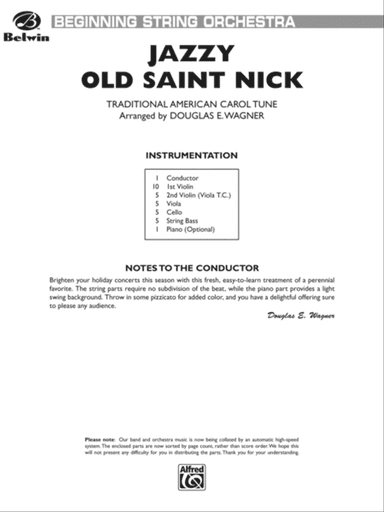 Jazzy Old Saint Nick: Score