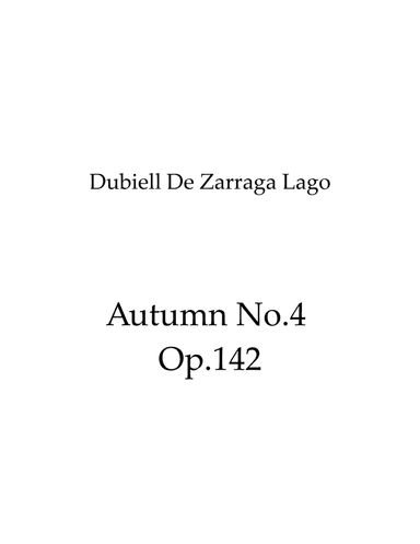 Autumn No.4 Op.142