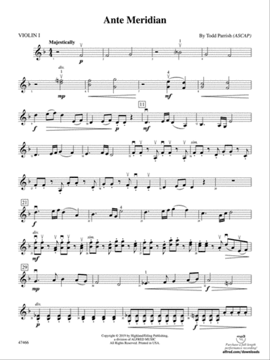 Ante Meridian: 1st Violin