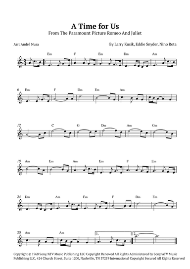 A Time For Us (love Theme)