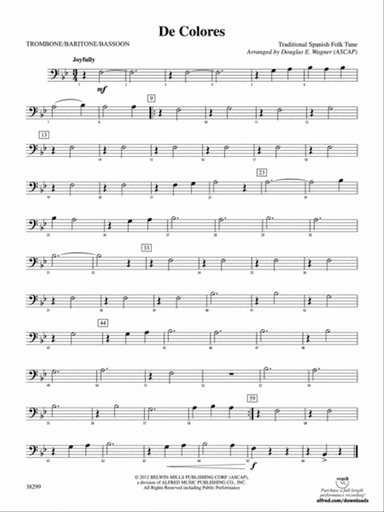 De Colores: 1st Trombone