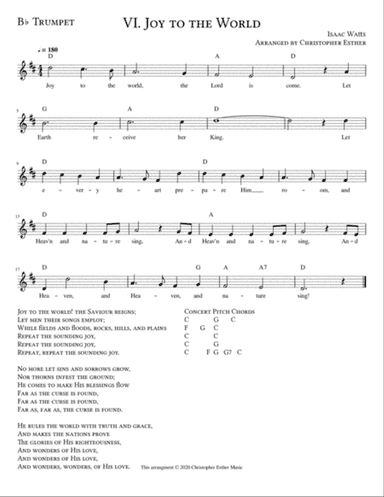 Joy to the World for Trumpet