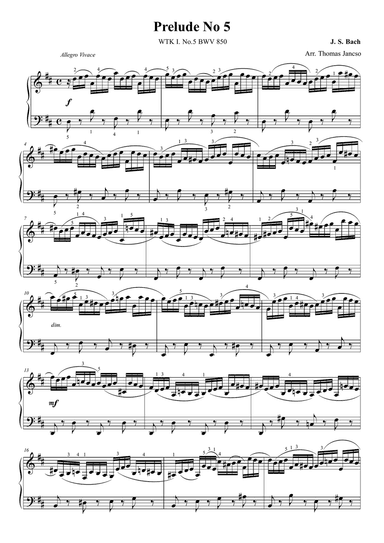 Prelude and Fugue in D major BWV 850