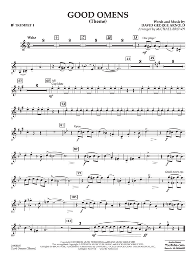 Good Omens (Theme) (arr. Michael Brown) - Bb Trumpet 1
