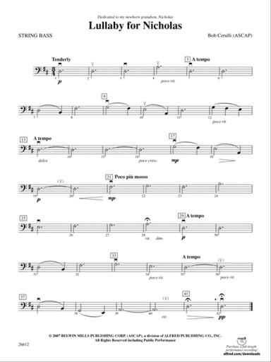 Lullaby for Nicholas: String Bass