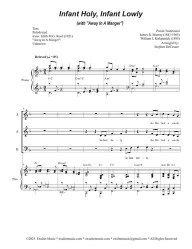 Infant Holy, Infant Lowly (with "Away In A Manger") (Vocal Trio - (SAB)