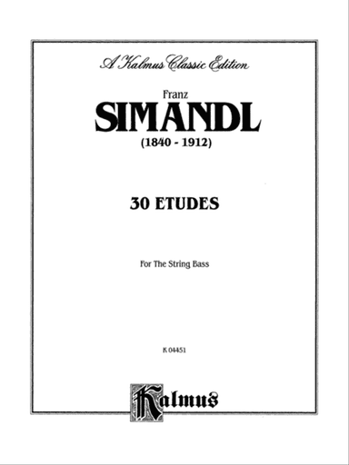 Simandl: Thirty Etudes for Double Bass