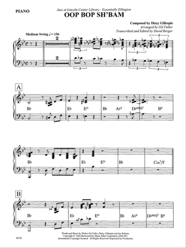 Oop Bop Sh'Bam: Piano Accompaniment