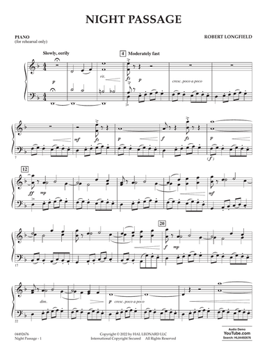 Night Passage - Piano