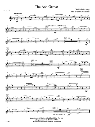 The Ash Grove: Flute