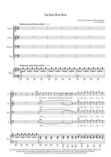 Da Doo Ron Ron (when He Walked Me Home)