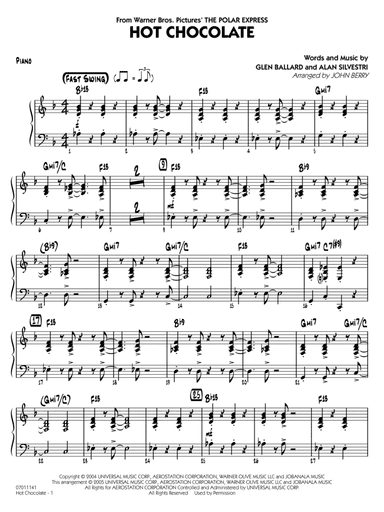 Hot Chocolate (from The Polar Express) (arr. John Berry) - Piano