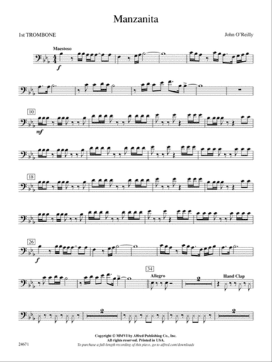 Manzanita: 1st Trombone