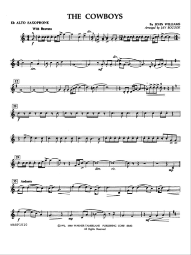 The Cowboys: E-flat Alto Saxophone