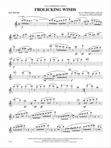 Frolicking Winds (from Symphonic Dance): Flute