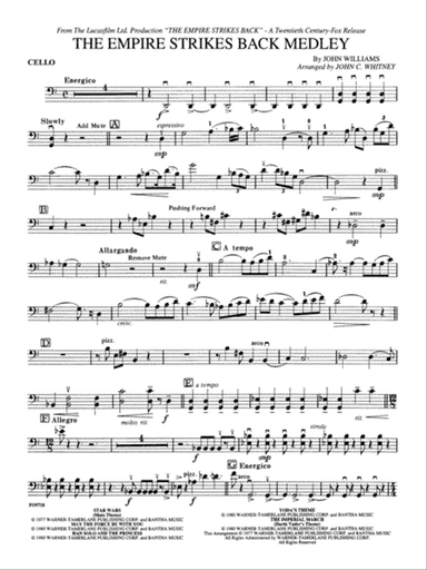 The Empire Strikes Back Medley: Cello