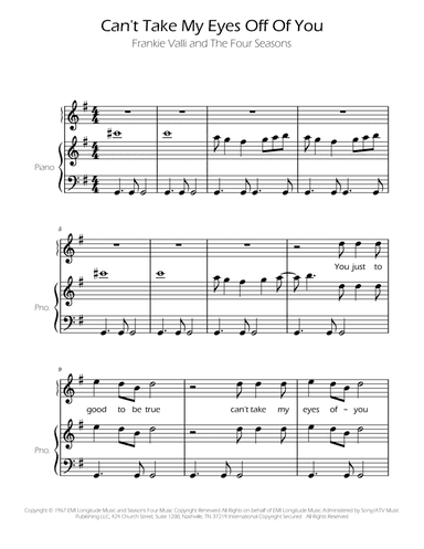 Can't Take My Eyes Off Of You