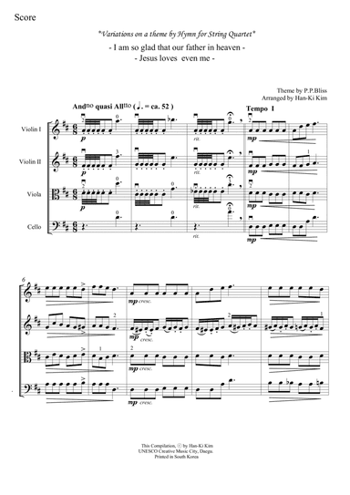 I am so glad that our father in heaven(S.Quartet)