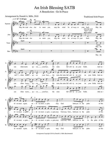 An Irish Blessing - SATB