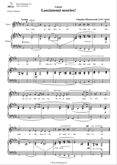 Lasciatemi morire! (C-sharp minor)