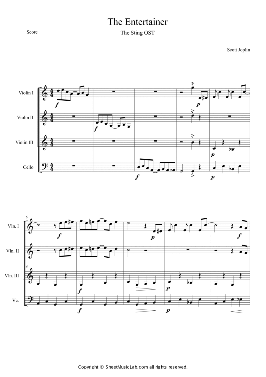 The Entertainer (The Sting OST) Short Version