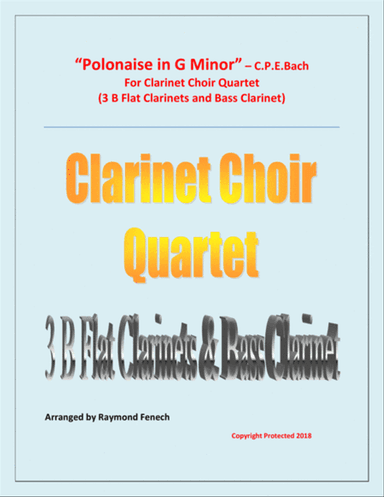 Polonaise in G Minor - Clarinet Choir Quartet (3 B Flat Clarinets and Bass Clarinet)