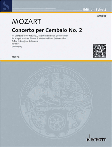 Concerto II D Major KV 107