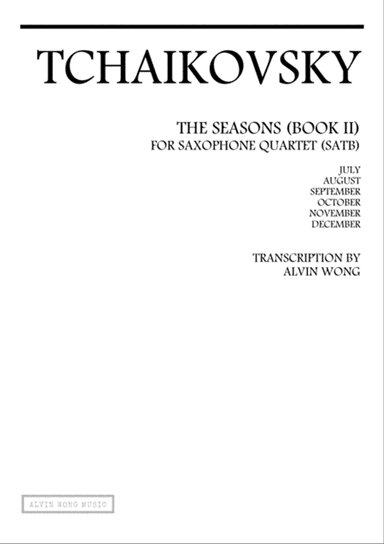 The Seasons Book 2 (VII-XII) - Saxophone Quartet