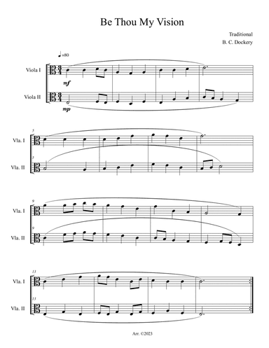 Be Thou My Vision (Viola Duet)