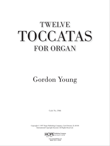 Twelve Toccatas for Organ-Digital Download