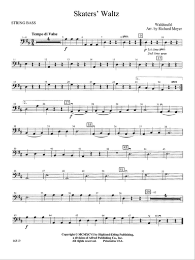 Skaters' Waltz: String Bass