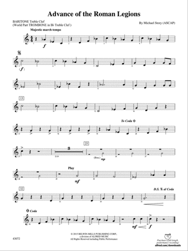 Advance of the Roman Legions: Baritone T.C.