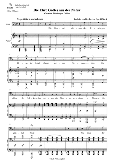 Die Ehre Gottes aus der Natur, Op. 48 No. 4 (F Major)