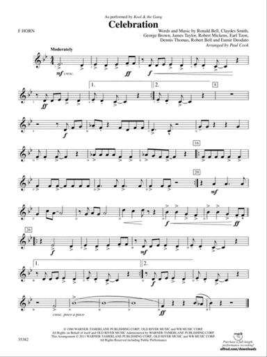 Celebration: 1st F Horn