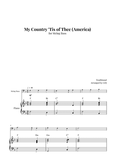 My Country 'Tis of Thee (America)