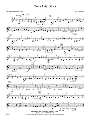 River City Blues: (wp) E-flat Tuba T.C.