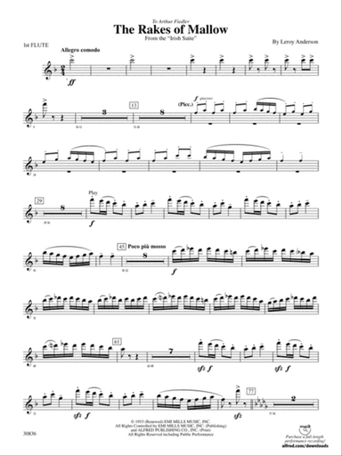 The Rakes of Mallow (from the Irish Suite): Flute