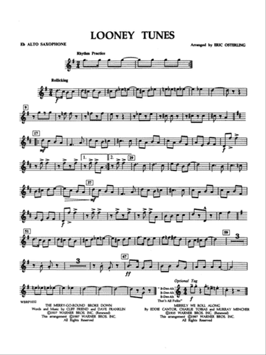 Looney Tunes: E-flat Alto Saxophone