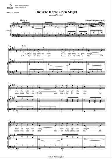 The One Horse Open Sleigh (A Major)