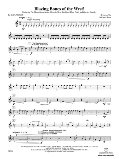 Blazing Bones of the West!: 1st B-flat Clarinet