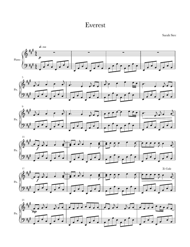 Everest- Piano Solo